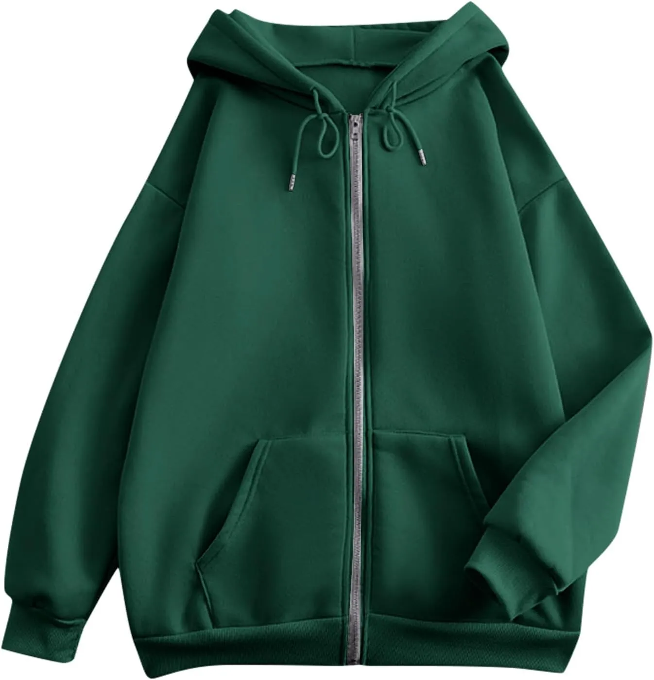 Womens Zip Up Hoodies Long Sleeve Sweatshirts Fall Outfits Oversized Sweaters Casual Fashion Jackets
