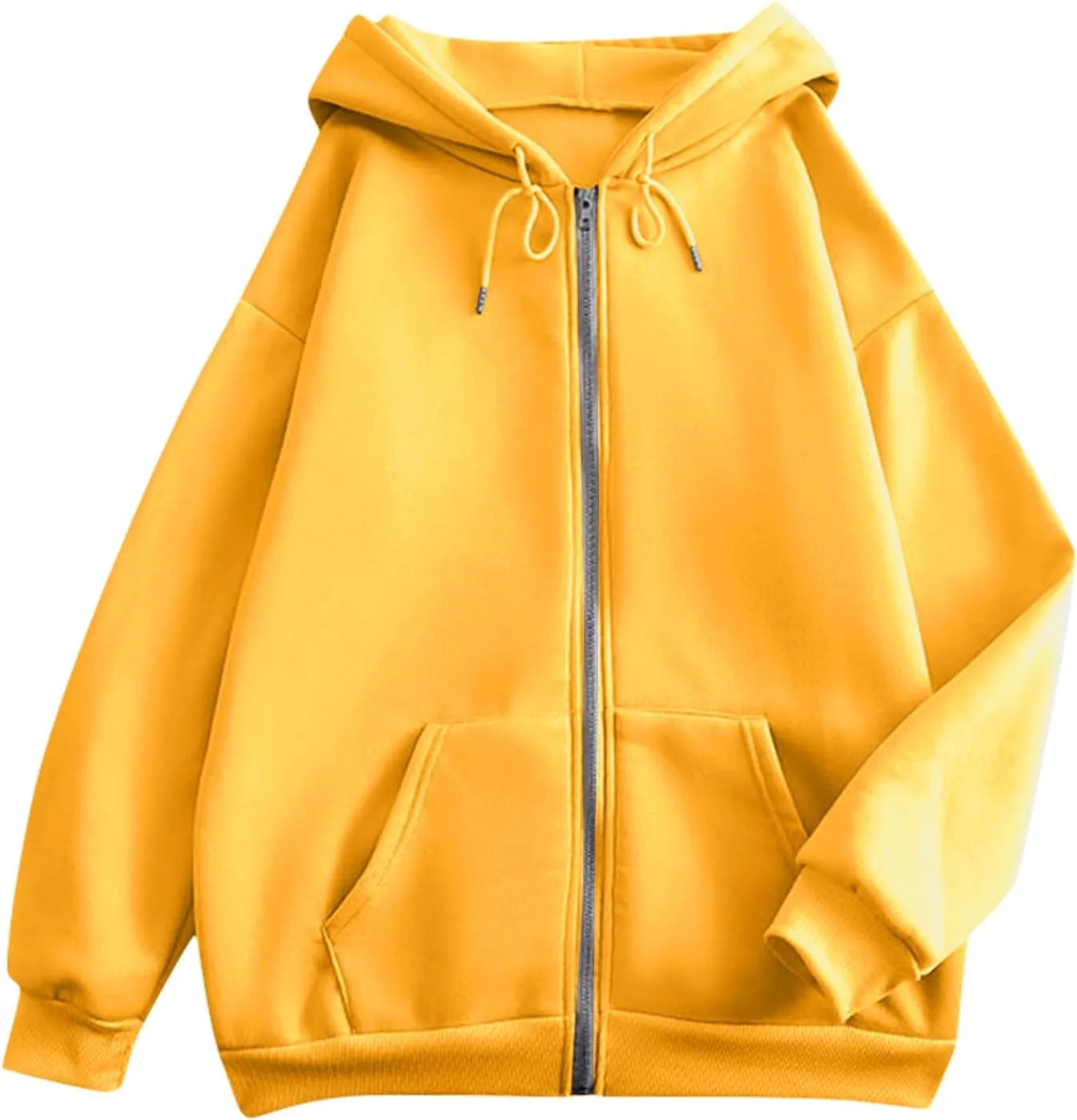 Womens Zip Up Hoodies Long Sleeve Sweatshirts Fall Outfits Oversized Sweaters Casual Fashion Jackets