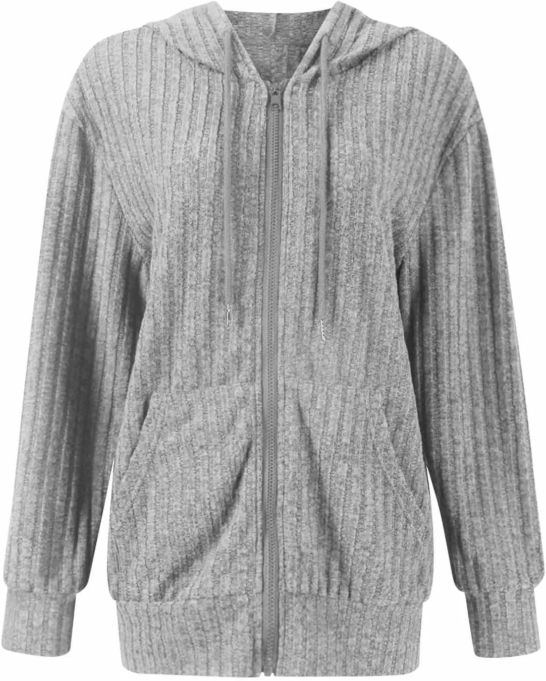 Womens Zip Up Hoodies Oversized Sweatshirt Long Sleeve Lightweight Jackets 2024 Fall Winter Outfits