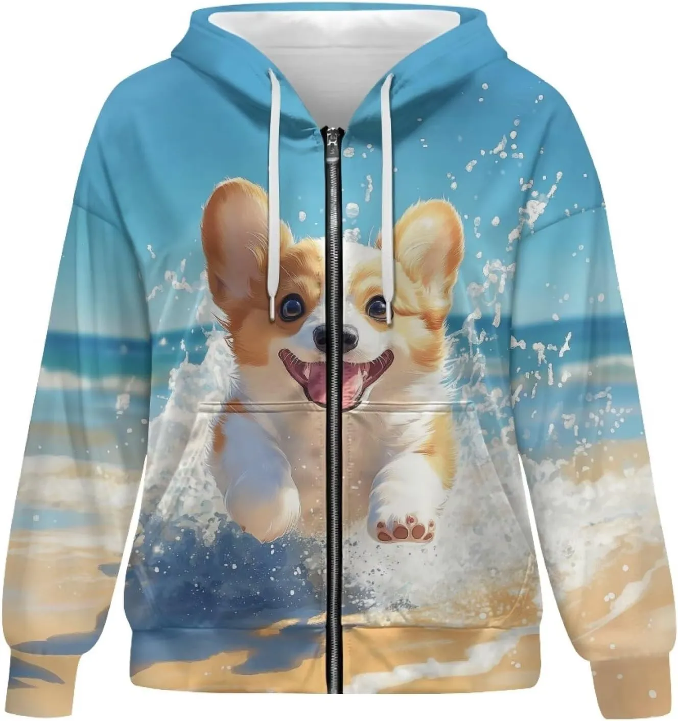 Womens Zip Up Hoodies Oversized Sweatshirt y2k Vintage Jacket Graphic Fall Outfits XS-4XL