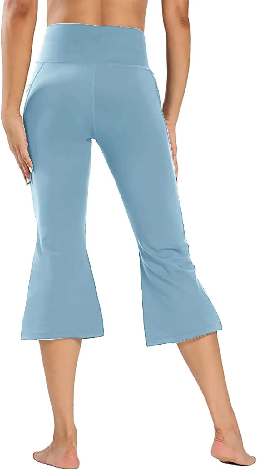 Work Out Gym Yoga Trousers Pants for Juniors Fall Summer High Cut Flare Wide Leg Trousers Pants Women 2025
