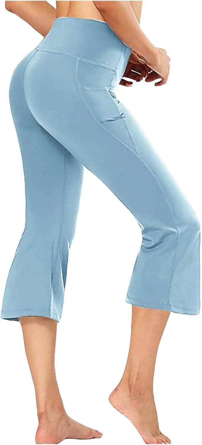Work Out Gym Yoga Trousers Pants for Juniors Fall Summer High Cut Flare Wide Leg Trousers Pants Women 2025