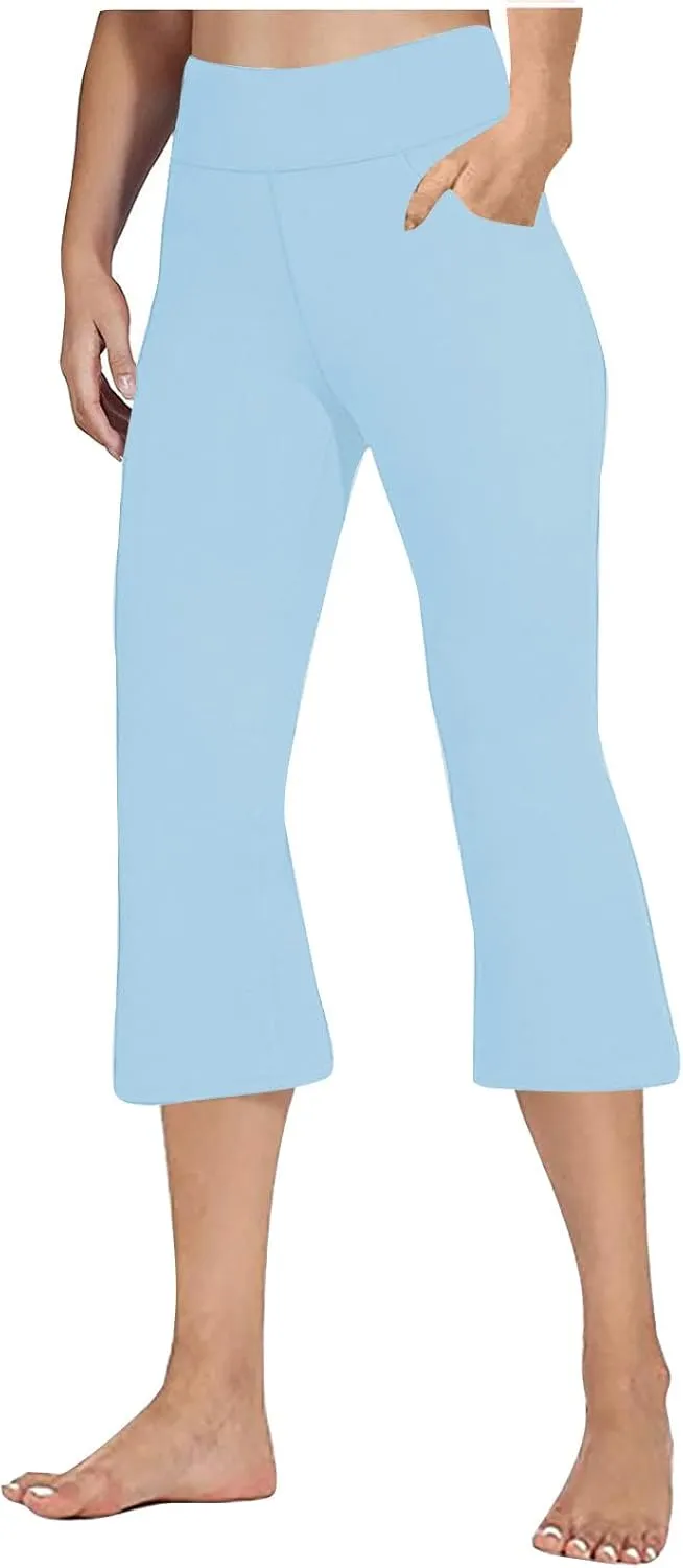 Work Out Gym Yoga Trousers Pants for Juniors Fall Summer High Cut Flare Wide Leg Trousers Pants Women 2025