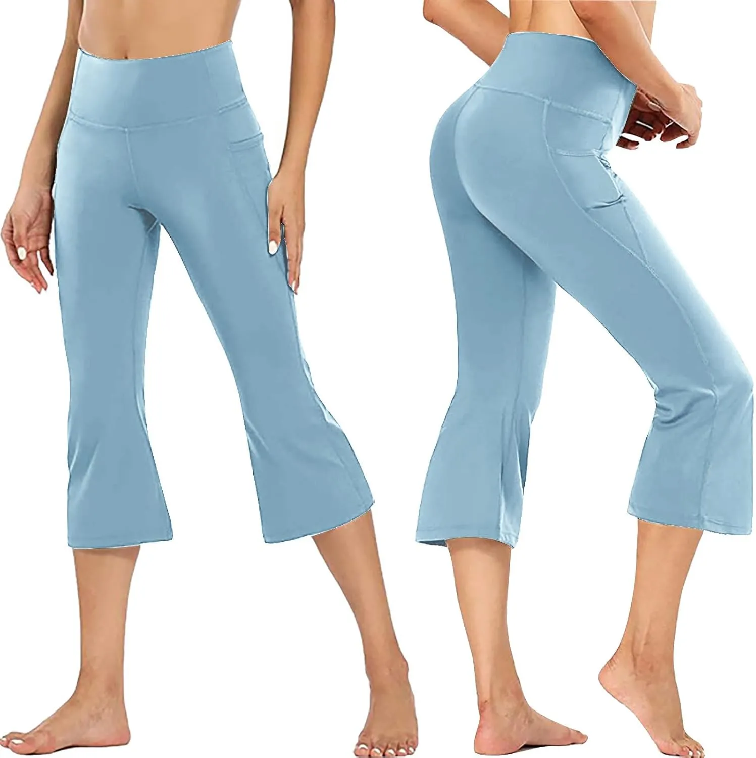Work Out Gym Yoga Trousers Pants for Juniors Fall Summer High Cut Flare Wide Leg Trousers Pants Women 2025