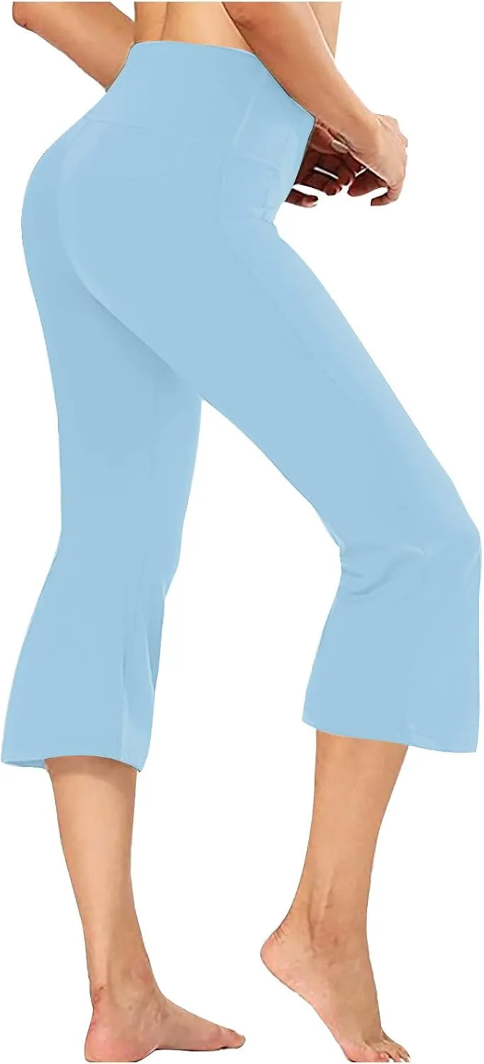 Work Out Gym Yoga Trousers Pants for Juniors Fall Summer High Cut Flare Wide Leg Trousers Pants Women 2025