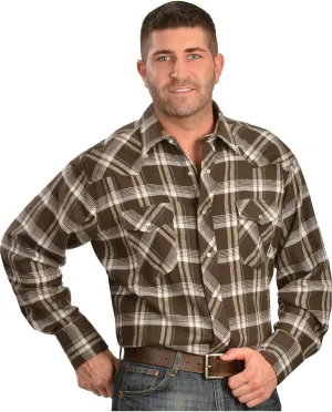 Wrangler Men's Western Lightweight Flannel Shirt