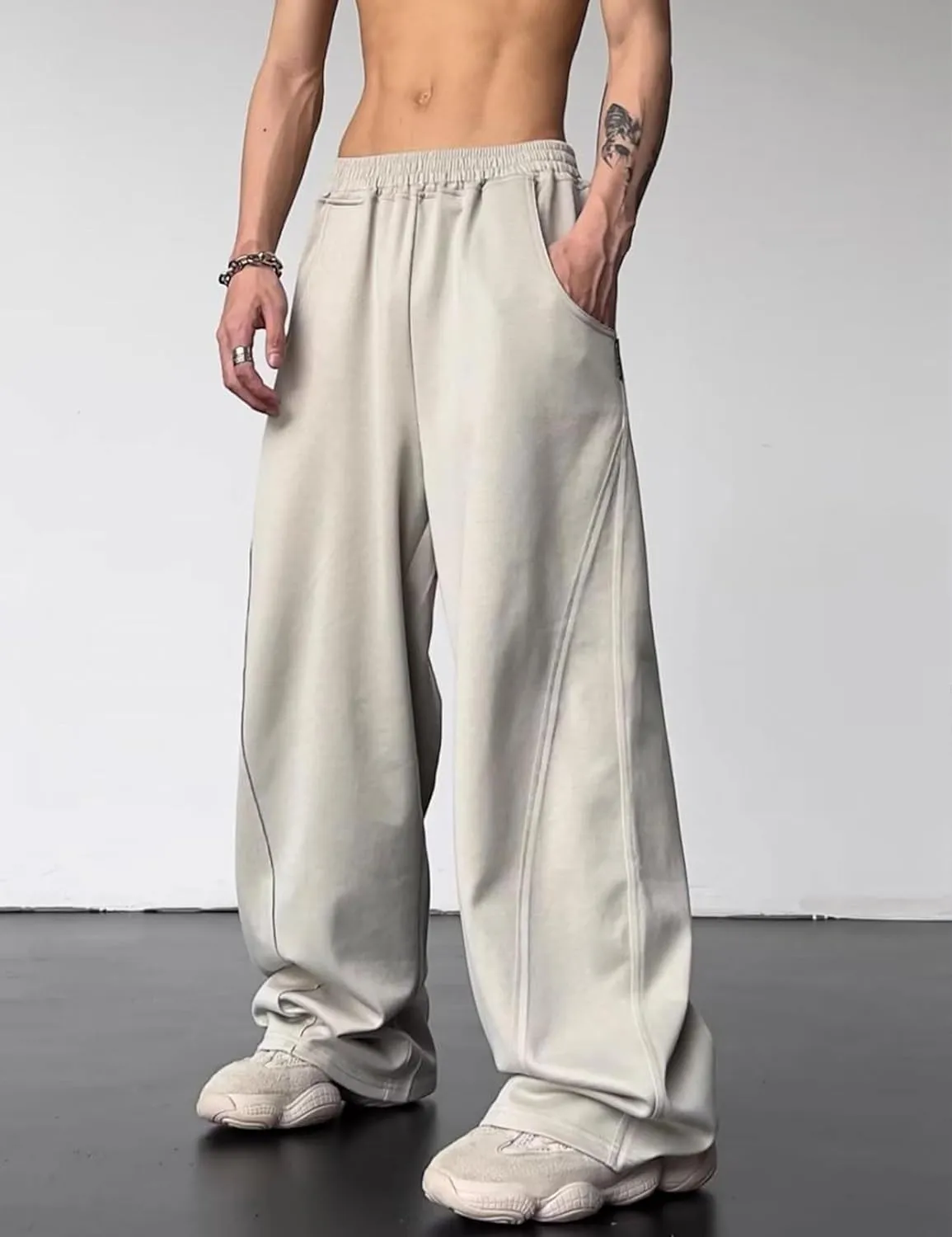 Y2K Baggy Sweatpants Drawstring Track Pants Wide Leg Yoga Gym Workout Pants Hip Hop Streetwear