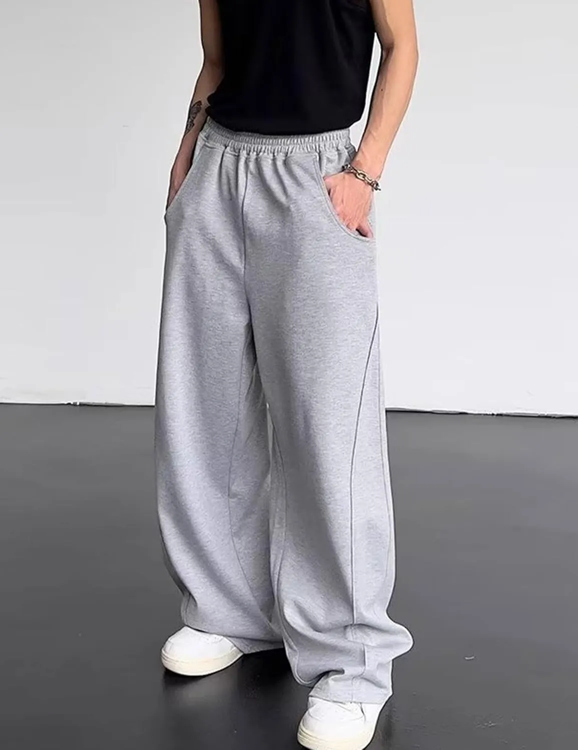 Y2K Baggy Sweatpants Drawstring Track Pants Wide Leg Yoga Gym Workout Pants Hip Hop Streetwear