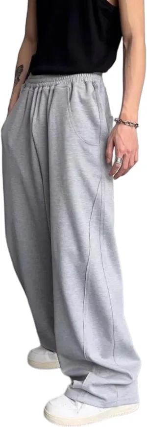 Y2K Baggy Sweatpants Drawstring Track Pants Wide Leg Yoga Gym Workout Pants Hip Hop Streetwear