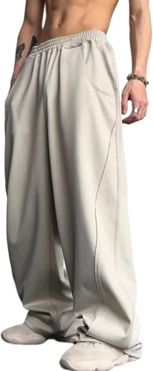 Y2K Baggy Sweatpants Drawstring Track Pants Wide Leg Yoga Gym Workout Pants Hip Hop Streetwear