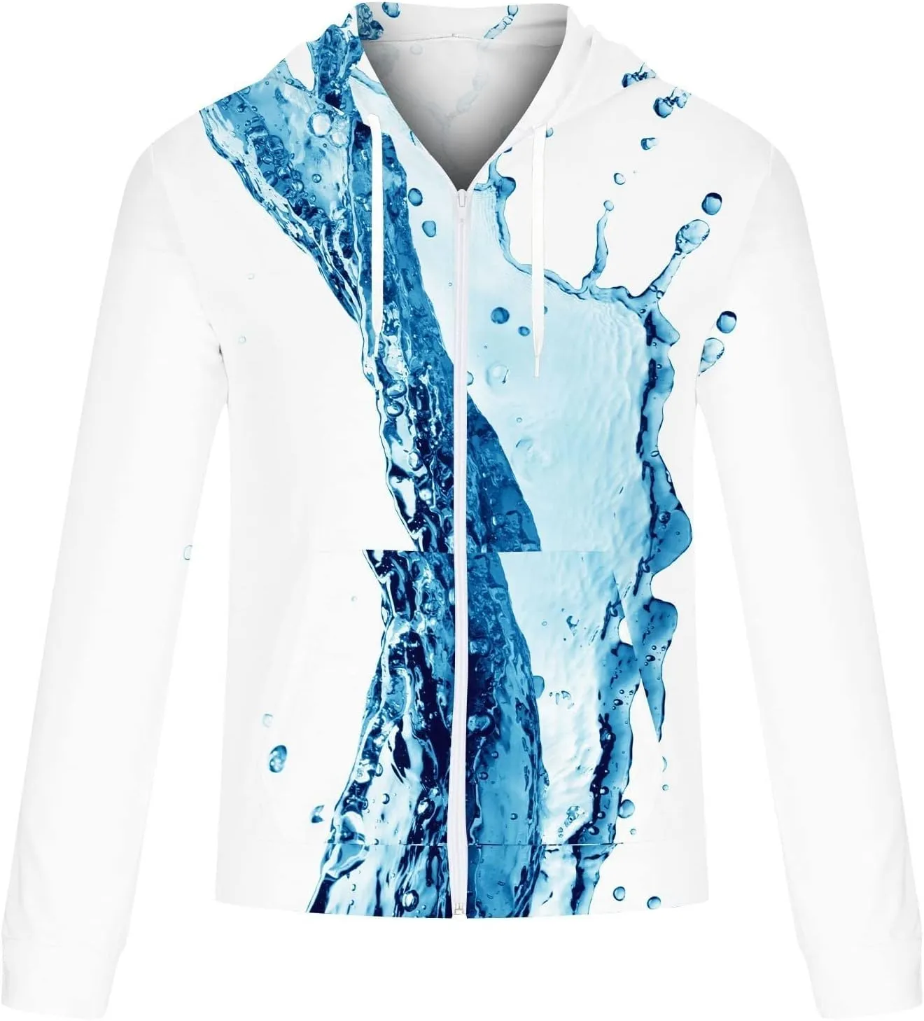 Ymosrh Men's Hoodies Zip Up Fashion Casual Zipper Gradient Tie-Dye Print With Hooded Sweatshirt Jacket Hoodies, XL-6XL