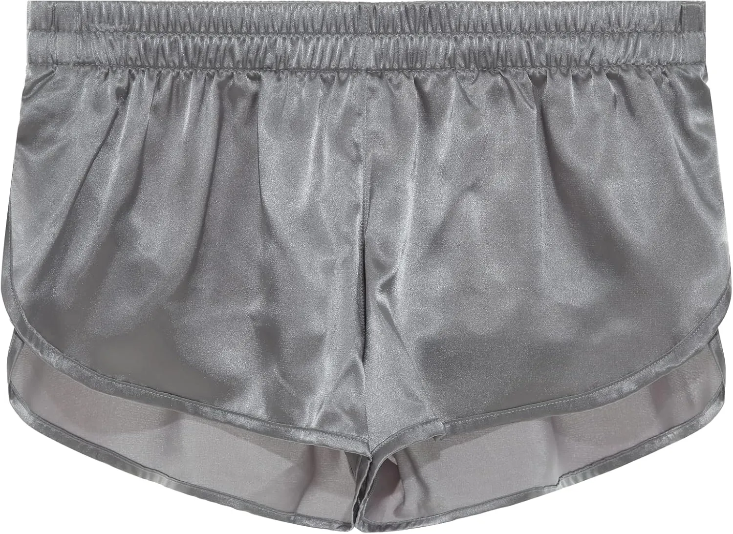 YUFEIDA Men's Athletic Supporters Silky Jockstrap Boxers Lightweight Active Shorts Large Side Split Satin Boxers