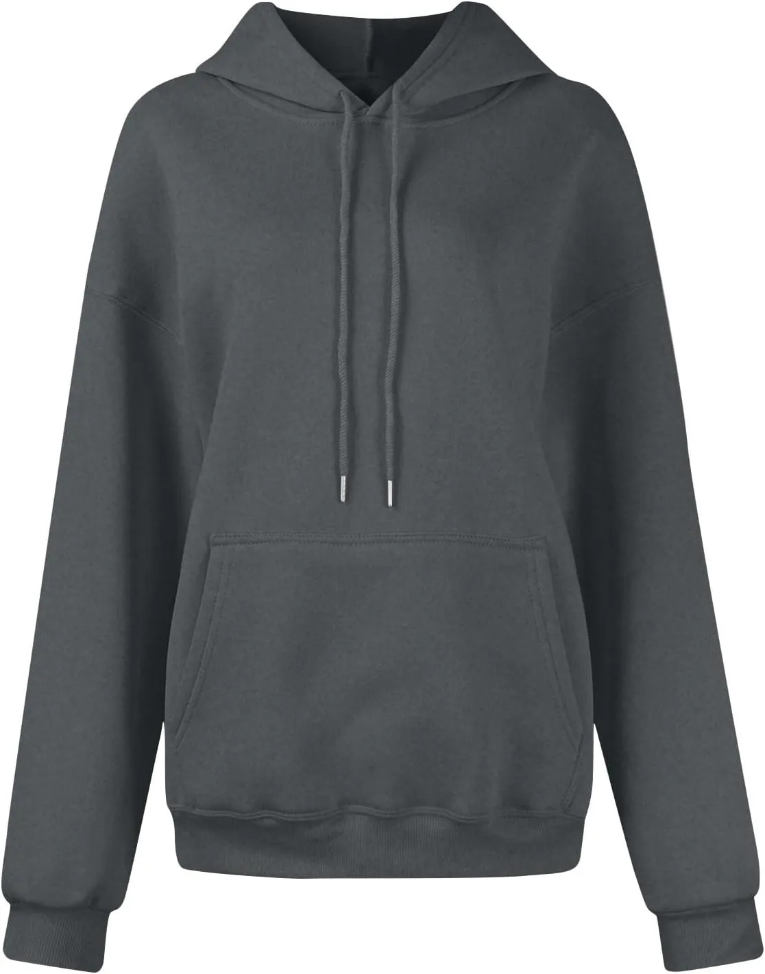 YUTANRAL Hoodies for Women Trendy Solid Color Long Sleeve Tops Womens Fashion Oversized Sweatshirt Pullover With Pocket