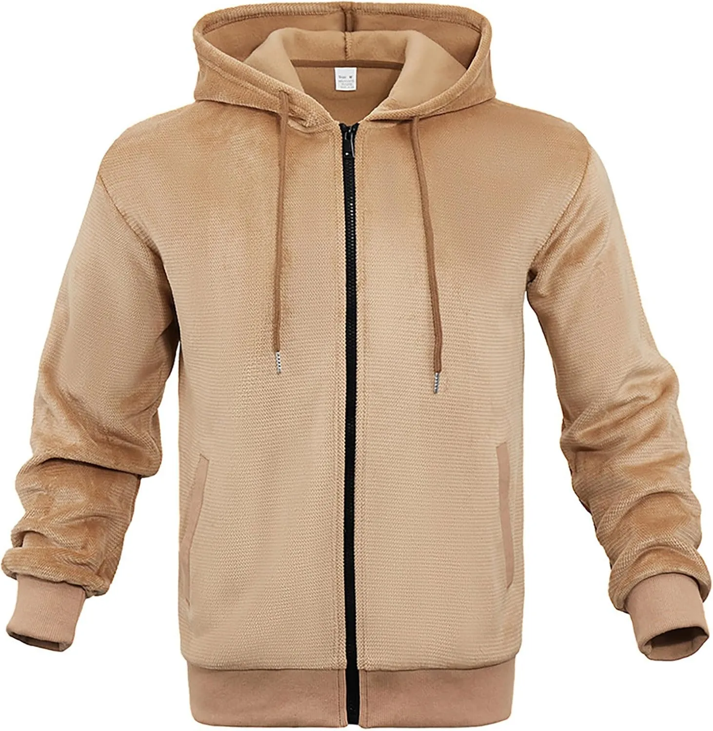 Zip Hoodies for Men Blank Warm Sweatshirt Personalized Winter Jacket