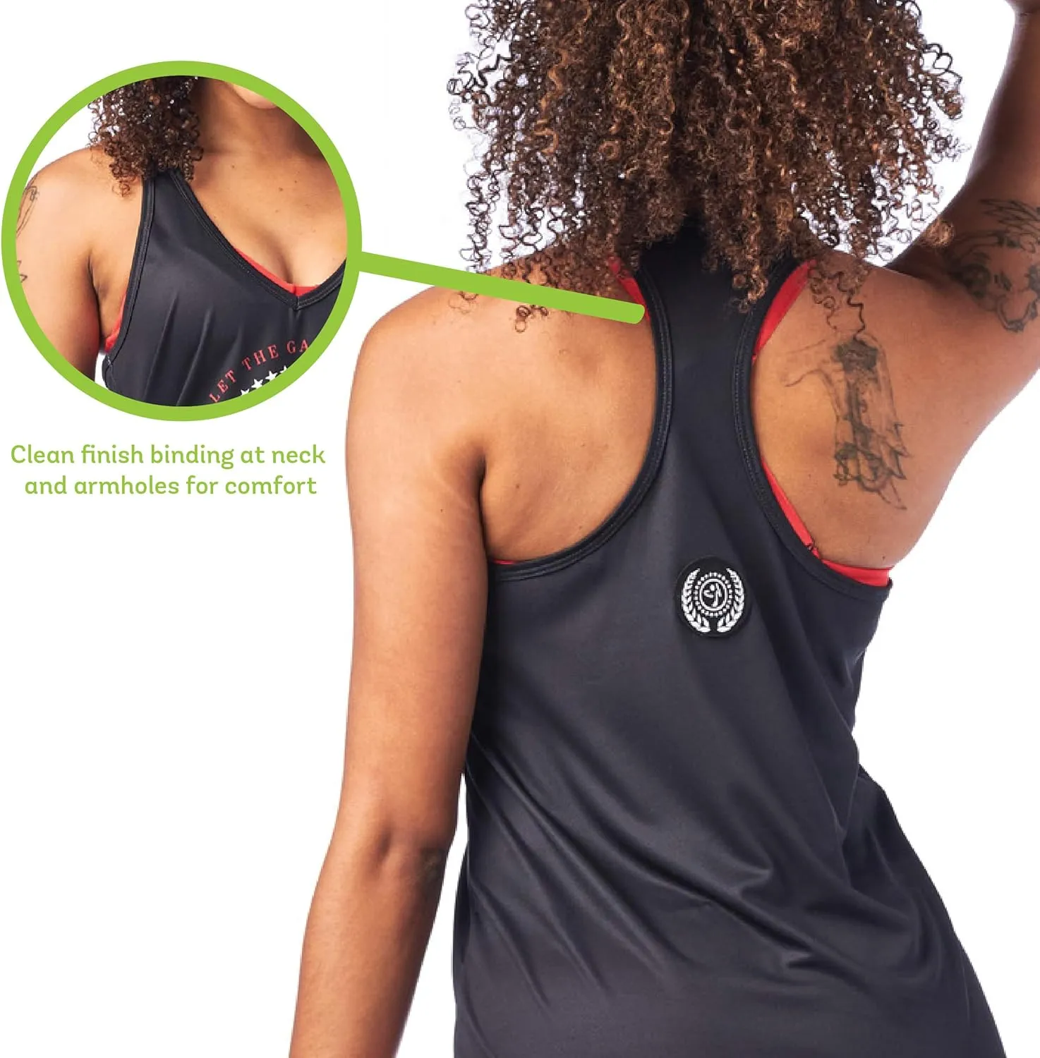 ZUMBA Graphic Print Dance Fitness Tank Tops Activewear Workout Tops for Women